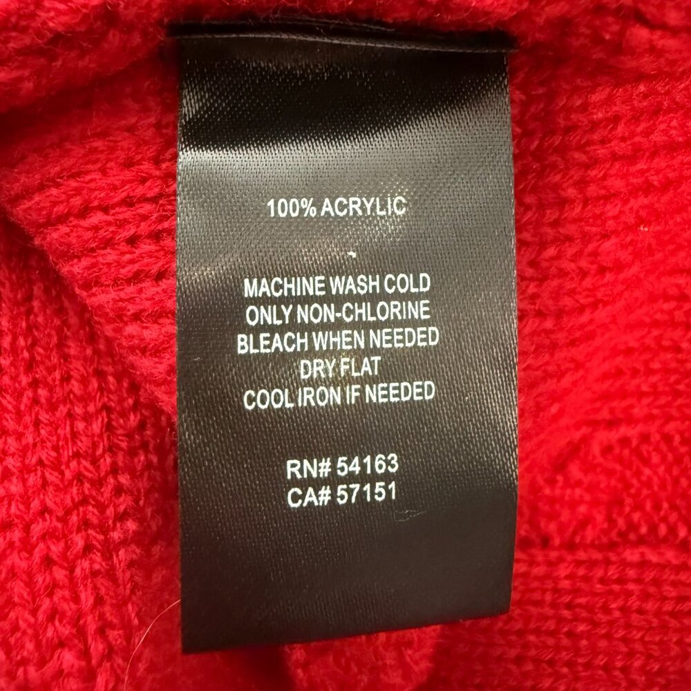 Jessica Howard Cable Knit Sweater Dress Womens XL Red A-Line Round Neck Cozy NWT - Picture 8 of 9